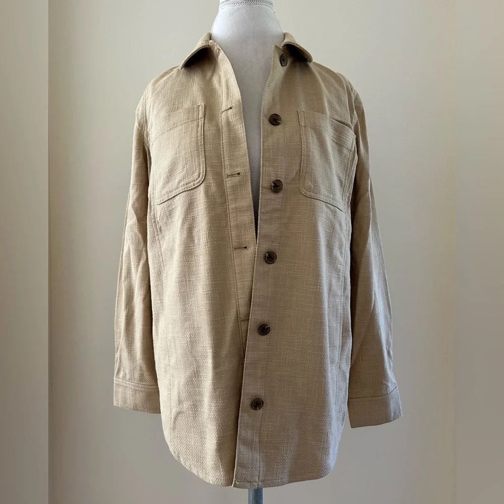 CUTE Talbots Khaki Shirt/Jacket - Picture 1 of 10